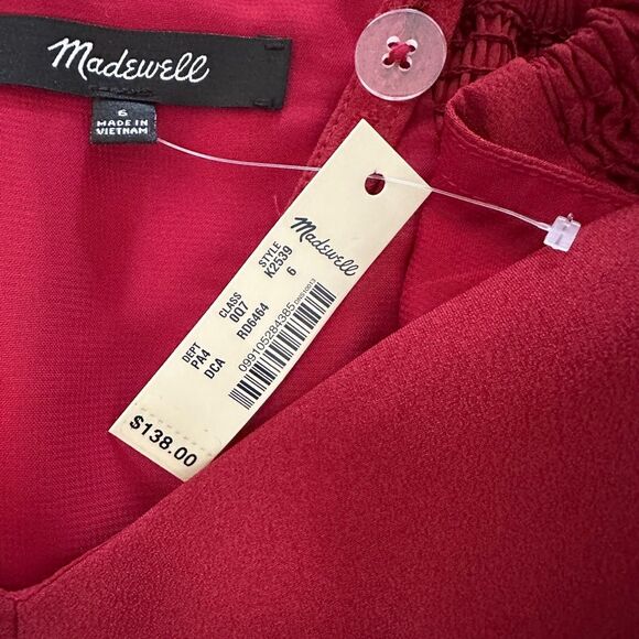 Madewell Thistle Cami Jumpsuit Burgundy Wide Leg Size 6 • NEW WITH TAGS • - Picture 7 of 9